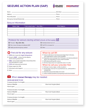 School Seizure Action Plan