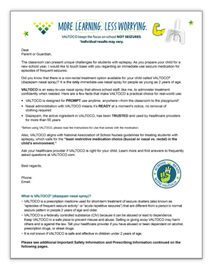 Advocate for VALTOCO: A Letter to Parents of Students