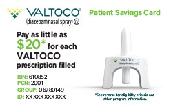 VALTOCO copay card