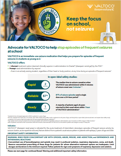 VALTOCO Information Sheet for School Nurses